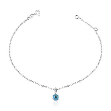 Imagem de Tornozeleira Olho Grego Prata 925 - 25cm