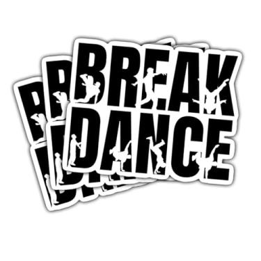 Imagem de Adesivo de texto arrojado Breakdance com 3 peças, decalque de vinil hip hop urbano para adolescentes, adultos, laptop, carro, garrafa de água, skate, scrapbook, caderno, cultura B-Boy, entusiastas de