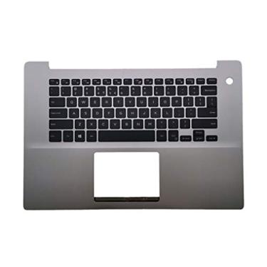 Imagem de Substituição para Dell 15 5580 5585 5588 capa superior para laptop apoio para as mãos teclado sem retroiluminação peça K8HH4 0K8HH4 capa superior prata