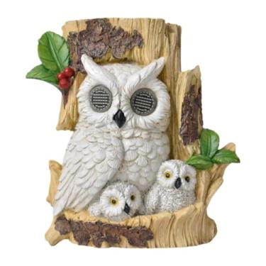 Imagem de Stgfyxgs Estátua de Movida a Energia Solar para Jardim, Estatueta de Animal, Presente Criativo com Olhos Que Se Movem de Forma Realista, Escultura em Re