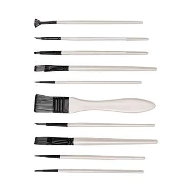 Imagem de Alomejor Conjunto de Pincéis de Pintura, 10 Peças de Pincel de Aquarela de lã de Nylon Com Cabo de Madeira para Tecido de Lona e Pintura Artística