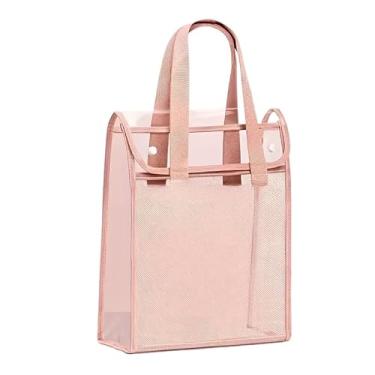 Imagem de Pasta Portátil Transparente À Prova D'água, Grande Capacidade, Bolsa de Documentos Expandível(Rose B)