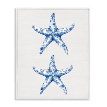 Imagem de Stupell Industries Arte giclée emoldurada cinza estrela do mar vintage Toile, design por Lettered and Lined, 76 x 61 cm