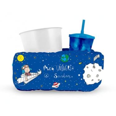 Imagem de Almofada para Pipoca Individual Kids Meu Universo – Conforto para Filmes – Balde 1L + Copo 500ml – Material Leve e Resistente – Ideal para Sessões de Cinema Infantil em Casa