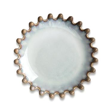 Imagem de Prato de joias de cerâmica, bandeja decorativa para anéis, brincos, colares, pulseiras, chaves de relógio, bandeja de 11,4 cm como presente para mulheres (contas reativas)