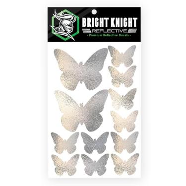 Imagem de Conjunto de adesivos e decalques de carro de borboleta, decalques de janela de carro para mulheres, pacote com 12, cromados, para carros, motocicletas, bicicletas e capacetes, fácil de aplicar