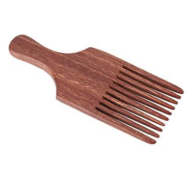 Imagem de Yinhing Pente de Cabeça de óleo Vintage Masculino, Pente de Estilo de Cabelo de Dentes Largos de Madeira para Cuidados Com Os Cabelos, Com Massagem Antiestática e Couro Cabeludo, (Com logotipo)