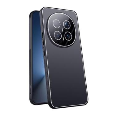 Imagem de LYJSMGZ Capa de metal para Huawei Honor Magic 8 Pro/Magic 8, cobertura total da lente à prova de choque, capa fina fosca antiimpressão digital, preta, Majic 8