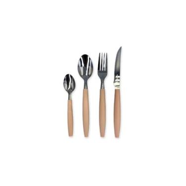 Imagem de Jogo de Talheres 24 Peças com Porta Talheres de Gaveta, Inox com Cabos de Polipropileno, 6 Facas 6 Garfos 6 Colheres 6 Colheres de Chá