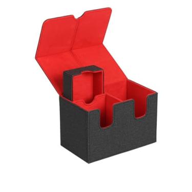 Imagem de MOUDOAUER Caixa de armazenamento de cartões para mais de 160 cartas, capa protetora de cartão de jogo para Tcg MTG