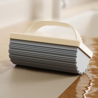 Imagem de Esponja de limpeza úmida reutilizável com alça - Coletor de poeira super absorvente para persianas, janelas, rodapés, vidro, radiadores | Ferramenta ergonômica de poeira seca e úmida (branca)