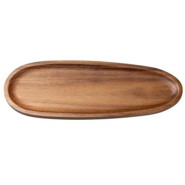 Imagem de Travessa de madeira, bandeja de servir comida em forma de nuvem, suporte portátil para lanches, joias decorativas