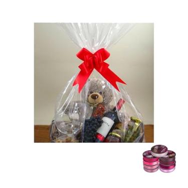 Imagem de Kit Saco Decorado 80x90cm com Fita de Cetim 22mm x 50 Metros