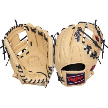 Imagem de Rawlings | Luva de beisebol de preferência profissional | 29,2 cm | Pro I Web | arremesso para mão direita | camelo/azul marinho/vermelho