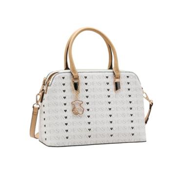Imagem de Bolsa Feminina Chenson Original 3485396 – Monograma Coração, 3 Divisórias, Bege