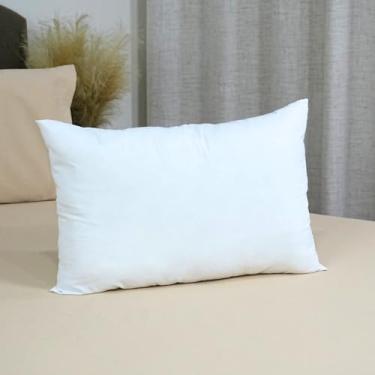 Imagem de Travesseiro de Pluma de Ganso 68x48cm 100% Poliéster Branco – 1 Unidade (Branco)