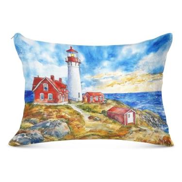 Imagem de Lighthouse Fronha King Size 50 x 76 cm Super Macia com Zíper, Fronha para Travesseiro Corporal para Cama Sofá Casa