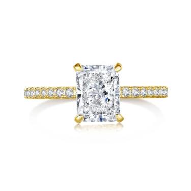 Imagem de GemKing DY120570-S-W-WH-5 Moderno Prata Esterlina 925 Joias Finas Casamento Noivado Promessa Noiva 5A 8A Zircônia Anel Eternidade, 8, Prata esterlina, Sem pedra preciosa