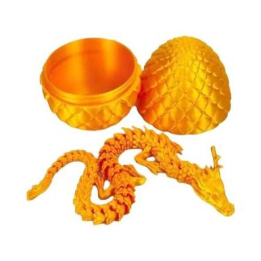 Imagem de Mini Ovo Surpresa Dragão Chinês 3D Com Juntas Móveis Decoração De Mesa