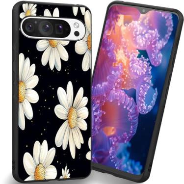 Imagem de RUUHLJLET Projetada para Google Pixel 10 Pro XL de 6,8 polegadas, a capa fosca macia oferece proteção total (margarida)