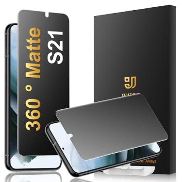Imagem de JEHOO [Pacote com 2] Protetor de tela de privacidade de TPU fosco de 4 vias 360° para Samsung Galaxy S21 (não é vidro), compatível com sensor de impressão digital, filme flexível adesivo completo