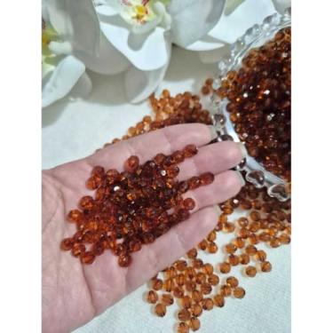 Imagem de Miçanga Acrílica Sextavada 6mm Colorida para Bijuteria e Artesanato – 200 Unidades (200 UNIDADES,MARROM - 290)