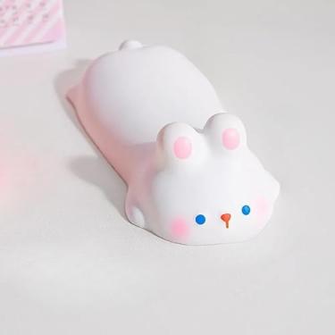 Imagem de Mousepad, acessórios para computador, apoio para pulso, teclado de mesa, apoio para as mãos com estampa de animais de desenho animado (Branco)