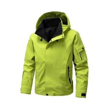 Imagem de Jaqueta Masculina Impermeável Softshell Com Capuz E Zíper, Jaqueta Com