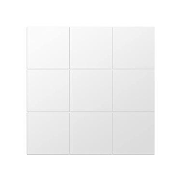 Imagem de Mingzhe Espelho Quadrado Adesivos de Parede 3d Reflexivo Mosaico Decoração Telhas 25 Pçs Azul Película Protetora 15x15cm para Sala Estar Crianças Sala de Jogos