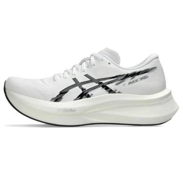 Imagem de ASICS Tênis de corrida feminino Magic Speed 4, Branco/preto, 41