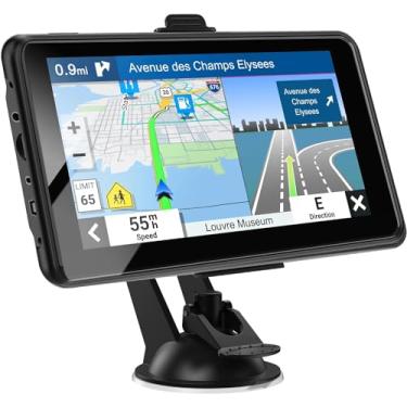 Imagem de Navegação GPS Pro 2026 para carro, caminhonete RV/motoristas comerciais, mapa da América do Norte/Sul de 16G, orientação de direção de virada de voz, atualização gratuita do mapa vitalício, roteamento