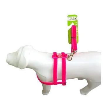 Imagem de Conjunto Peitoral e Guia de Veludo Para Cachorro - Conforto e Estilo -