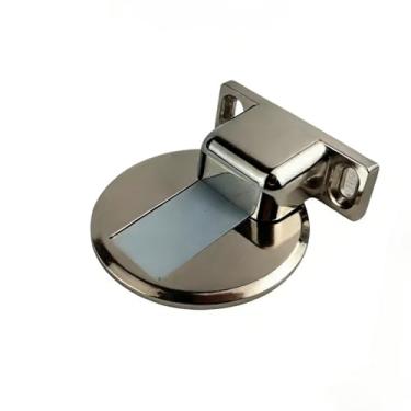 Imagem de Kit 5 Prendedores Fixadores Magnéticos - Batedor de Porta, Seguro e Prático para Residência e Comércio, Durável e Silencioso (Prateado)