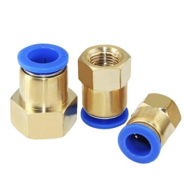 Imagem de 1 peça conector rápido pneumático mangueira compressor tubo de ar 4 6 8 10 12 mm rosca interna 1/8 "1/10.2 cm 3/8 "1/5.1 cm 1/5.1 cm BSPT elemento pneumático PCF (PCF16-04)