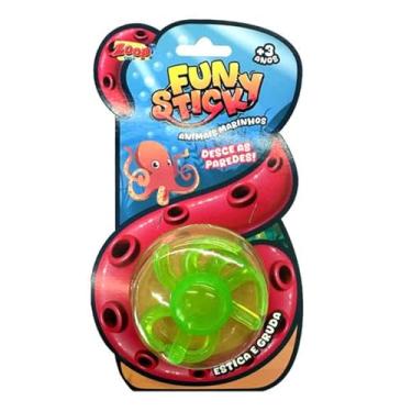 Imagem de Zoop Toys Brinquedo Gruda e Estica Fun Sticker Mini Polvo
