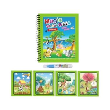 Imagem de Livro Mágico De Pintura Com Aquarela Para Crianças Com Caneta De Água 