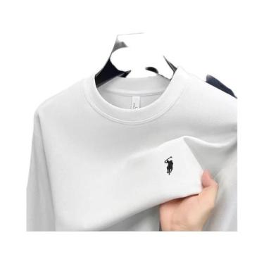 Imagem de Camiseta De Manga Longa Masculina Marca De Luxo Casual De Outono Suéte