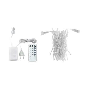 Imagem de Cortina De Luzes LED De 40M Com Controle Remoto Para Decoração De Nata
