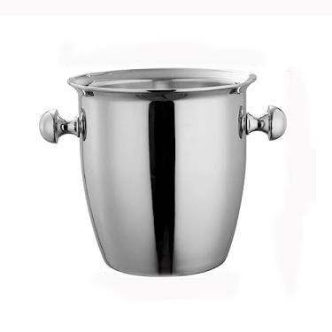 Imagem de Balde de gelo 304 aço inoxidável balde de champanhe balde de gelo engrossado balde de gelo cubo de gelo barra de barril de vinho tinto gelado com alça balde de gelo LCE barril (pequeno)
