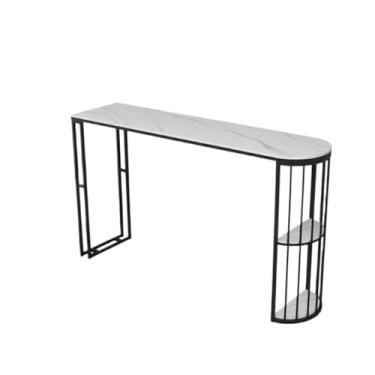 Imagem de Mesa de bar leve de luxo para mesa de jantar de cozinha de topo alto simples com pernas de metal resistente (2GG)