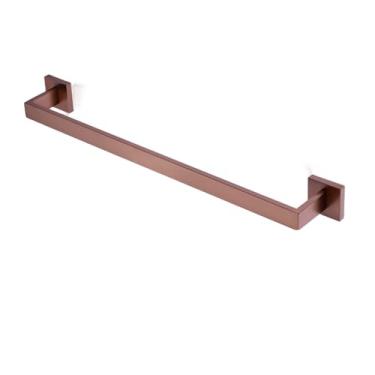 Imagem de Acessórios de conjunto de ferragens de banheiro prateleira preta de aço inoxidável gancho de roupão longo toalheiro rack de barra suporte de papel de seda, barra de toalha rosa