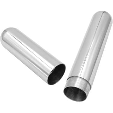 Imagem de RuiJOTWAT Pacote com 1 recipiente portátil engrossado de aço inoxidável para charutos adequado para viagem de negócios mala