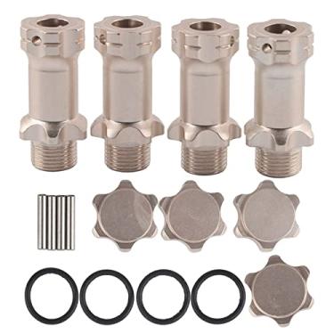 Imagem de RiToEasysports 4 PCS 17 Mm RC Alargador de Espaçador de Roda de Alumínio, Adaptador Resistente para Carros Modelo de Proporção de 1:8, Atualização de Longa Duração Com Extensão de Cubo Hexagonal de