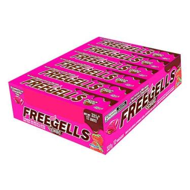 Imagem de Drops Morango Recheado c/ Chocolate Freegells 331Gr c/12 unid. - Ricla