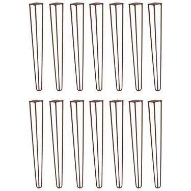 Imagem de Kit 14 Pés de Metal 60 CM Hairpin Legs Mesa de Canto Aparador Bronze
