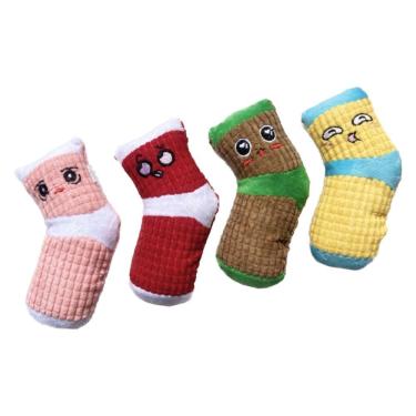 Imagem de Mordedor Pet Pelúcia Meia 17 Cm Cor Sortida Azpr