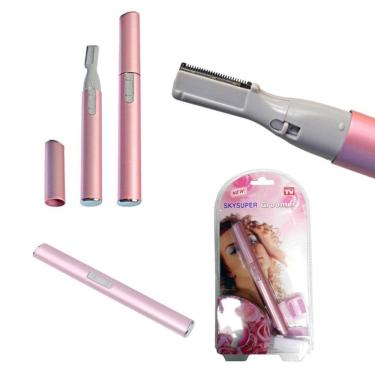 Imagem de Mini Depilador Elétrico Sobrancelhas - Aparador De Pêlos Caneta Rosa