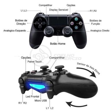 Imagem de Manete Controle Compativel Playstation Ps4 Bluetooth Nº11