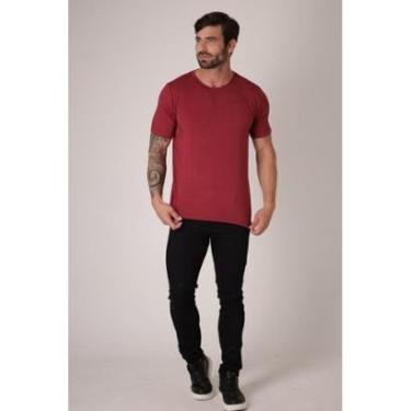 Imagem de Camiseta Básica Tecido Modal Casual Estilo Moderno-Masculino