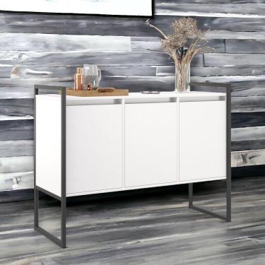 Imagem de Buffet Industrial 3 Portas Rouxe - Branco E Preto Branco E Preto
